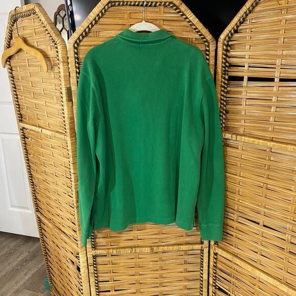 Polo Ralph Lauren 1/4 Zip Pullover Sweater Grass Green Men’s Large 100% Cotton - Picture 8 of 8